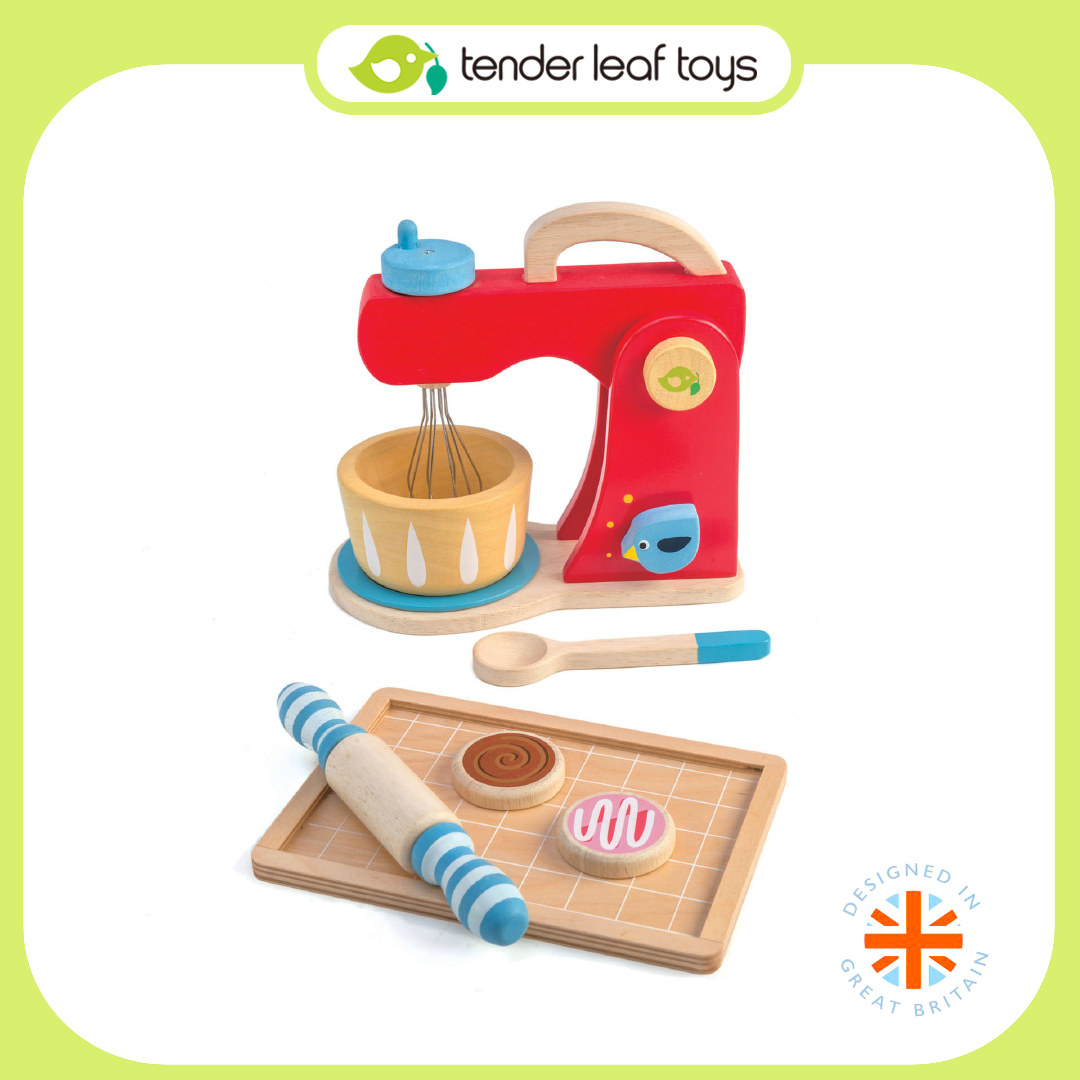 Tender Leaf Toys ของเล่นไม้ ชุดเครื่องตีแป้งทำขนม Baker's Mixing Set