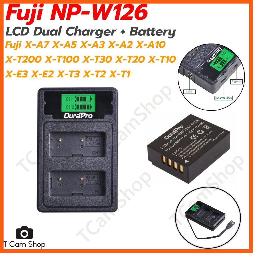 SALE แท่นชาร์จ + แบตเตอรี่ ฟูจิ Fuji NP-W126 (ฟรีถุงผ้า) Fuji X-T200 X-A7 X-A5 X-A3 X-A2 X-A1 X-E2 X-T30 X-T20 X-T2 X-T3 อุปกรณ์เสริม กล้องไฟและอุปกรณ์สตูดิโอ กล้องวงจรปิด