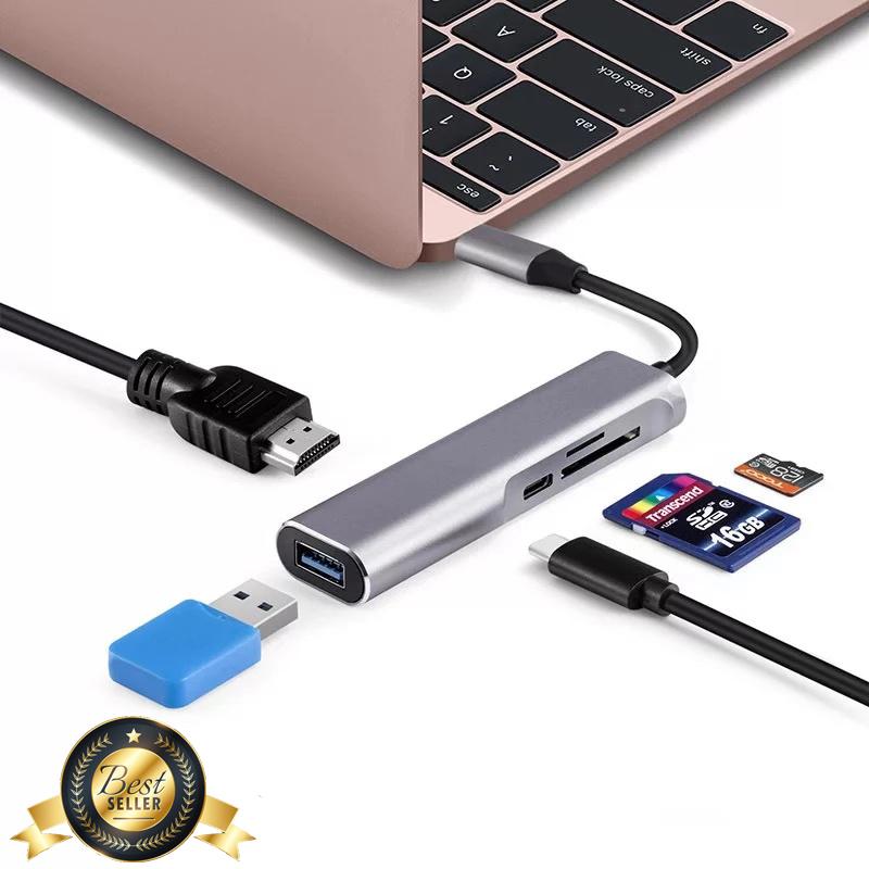 Type C to USB-C 4K HDMI USB 3.0 Multi Port Hub Adapter Cable For Macbook Pro