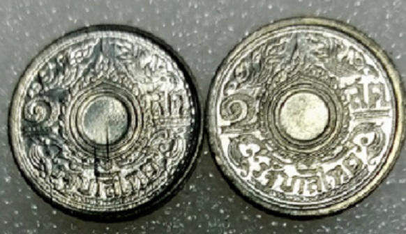 เหรียญโบราณ ดีบุก ๑ สตางค์ ปี พ.ศ. ๒๔๘๕ (สภาพสวย) รับประกันแท้ตลอดชีพ