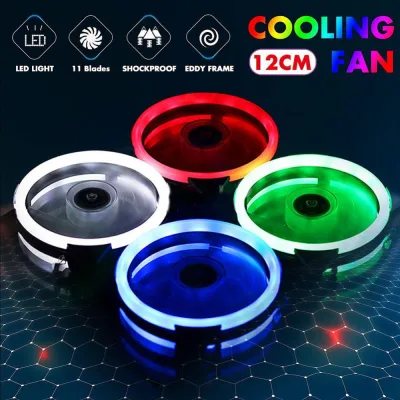 RGB LED แหวนสำหรับเมนบอร์ดคอมพิวเตอร์หม้อน้ำหม้อน้ำ LED fan 120mm