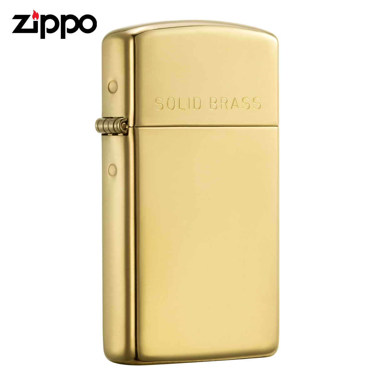 Zippo Slim High Polish Brass Pocket Lighter Zippo 1654 Slim - Zippo ...