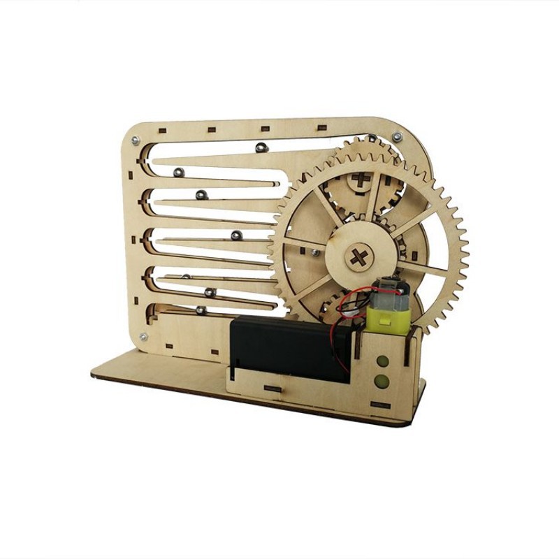 Marble Run 3D Puzzle Steam Mechanical Gear DIY Wooden Model Building ...
