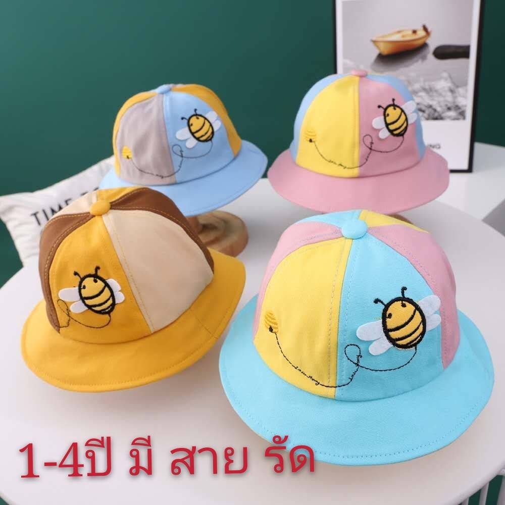 [พร้อมส่ง]  หมวก Bucket​ เด็ก หมวกบั​กเก็ตเด็ก ลายผึ้ง แบบใหม่
