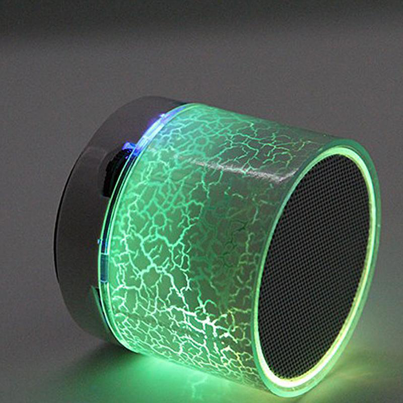 Speaker Mini Wireless Loudspeaker Crack LED TF Card USB Subwoofer ...