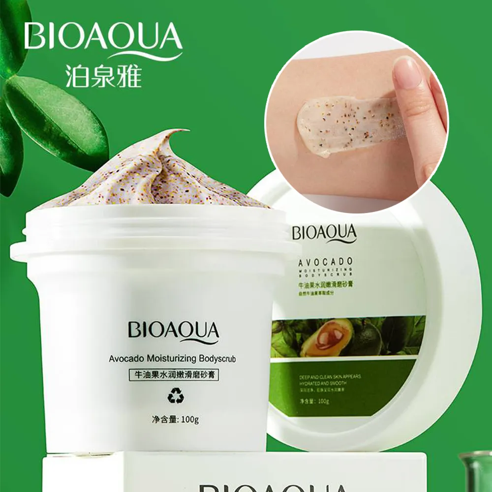 BIOAQUA สครับขัดผิว สครับอะโวคาโด สครับ  บอดี้สครับ สครับขัดตัว เนื้อสครับไม่บาดผิว รักษาผิวหนังไก่ ผิวเรียบเนียน Scrub