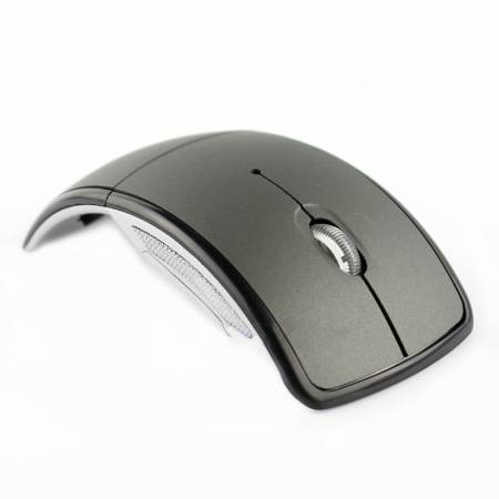 Bestbuy 2.4Ghz Foldable Folding Wireless Mouse Mice Snap-in Transceiver For Computer Laptop Tablet - Gray