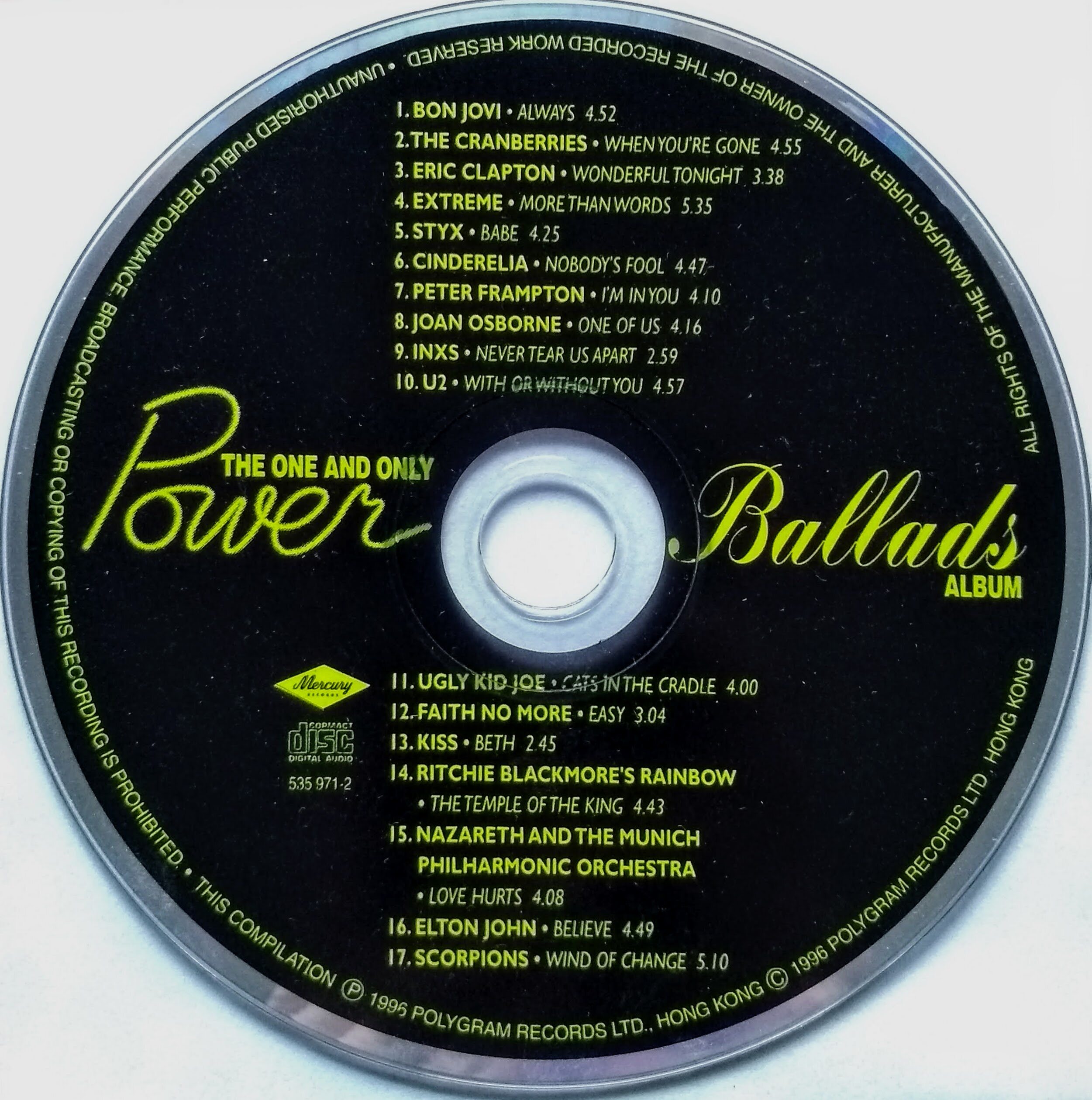 CD (Promotion) Various Artists - The One And Only Ballads  (CD Only)