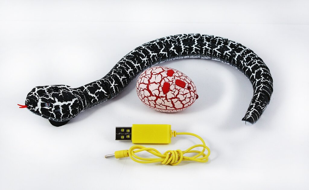 💥งูบังคับวิทยุ เลื้อยได้จรง Snack Remote Control แถมรีโมทบังคับรูปไข่ งูเลื้อยได้ 3 ระบบ แถมถ่านให้ ในตัวมีสาย USB