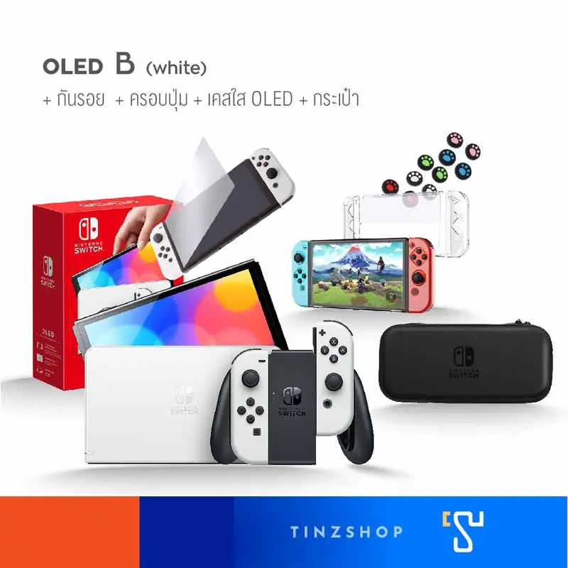 ภาพสินค้าNintendo Switch OLED เครื่องเกม นินเทนโดสวิทซ์ รุ่นใหม่ : เครื่อง Oled ABC : By Tinzshop จากร้าน Tinzshop บน Lazada ภาพที่ 3