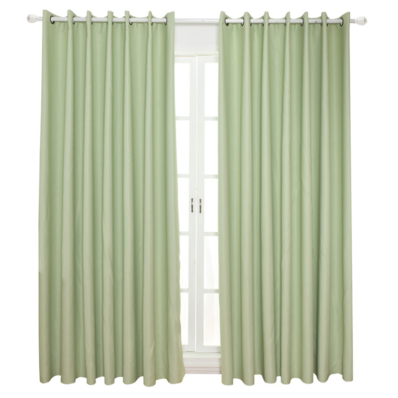 1 Panel Blackout Curtains Thermal Insulated with Grommet Curtains for Bedroom สี สีเขียวอ่อน สี สีเขียวอ่อนความกว้าง 130ความยาว 160