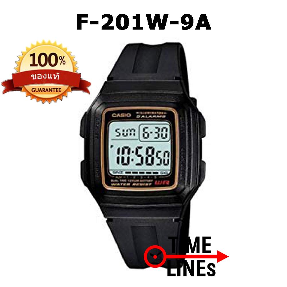 !!ส่งฟรี!! Casio ของแท้ 100% นาฬิกาผู้ชาย F201W-9A Series 2 สี  พร้อมกล่องและใบรับประกัน1ปี F200 F201