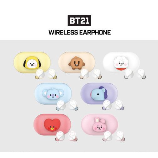 A171 ❤️ PUNIQ SPACE on hand 100% official BT21 BTS original authentic baby WIRELESS ROYCHE EARBUDS EARBUDS Bluetooth earphones earphone ชุดหูฟังบลูทูธ
