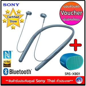Sony หูฟังไร้สายแบบคล้องคอ h.ear in 2 รุ่น WI-H700 สีฟ้า + Sony SRS-XB01 ลำโพง BLUETOOTH แบบพกพา EXTRA BASS (1 ชิ้น)