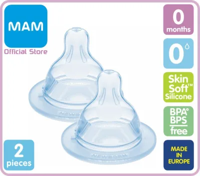 MAM จุกนม Teats 0m เบอร์/Size 0 สำหรับเด็กแรกเกิด (แพ็ค 2 ชิ้น)