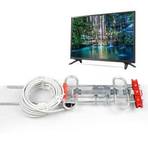 Telecorsa เสาอากาศ แผงรับสัญญาณทีวี Digital TV Antenna N.T. SIS 22 แถบสีส้ม รุ่น Digital-TV-Antenna-15-05i-K3