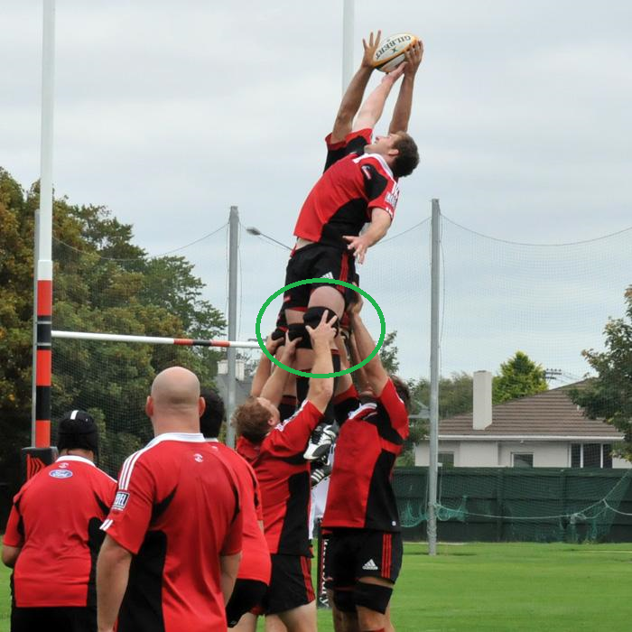 Rugby Lineout Lift Support - OFFLOAD