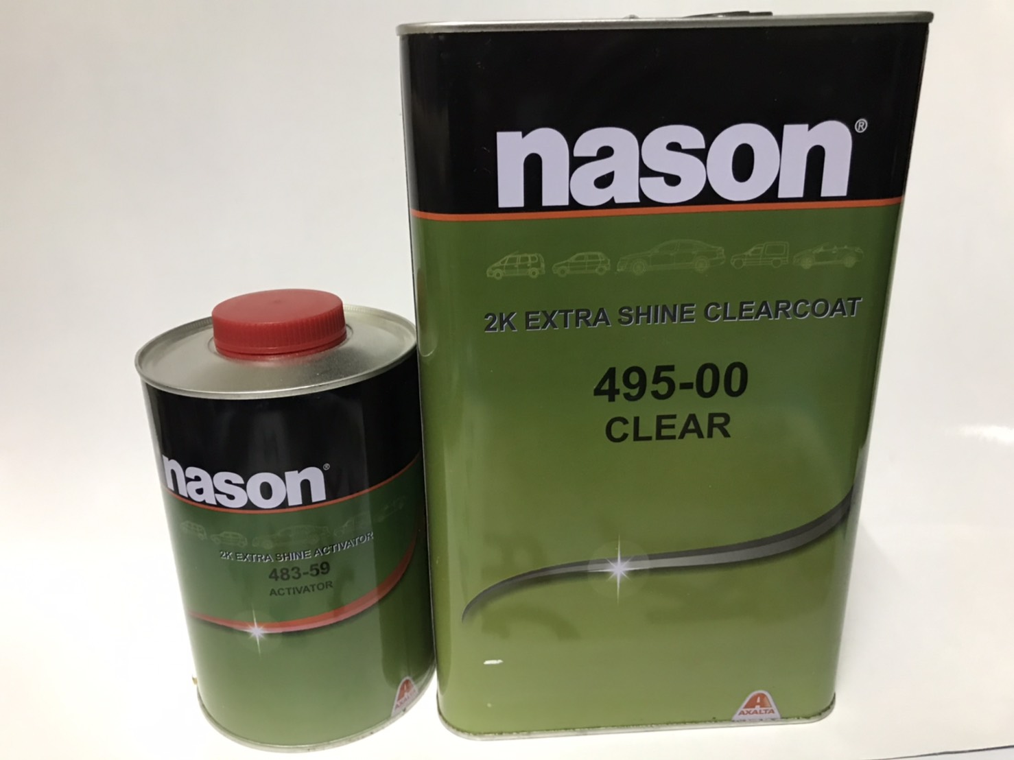 แลคเกอร์ 2K เนสัน ระบบ 4:1 ( NESON 2K EXTRA SHINE CLEARCOAT 495-00 ) (ขนาดแกลลอน เนื้อ 3.2ลิตร +ฮาร์ด 0.8ลิตร) ***ส่งฟรี***