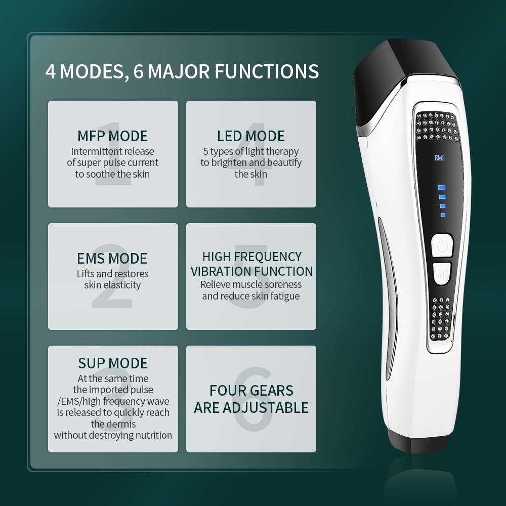 5 ใน 1 อุปกรณ์ความงาม Pulse EMS MFP LED Vibration Massager กระชับ ...