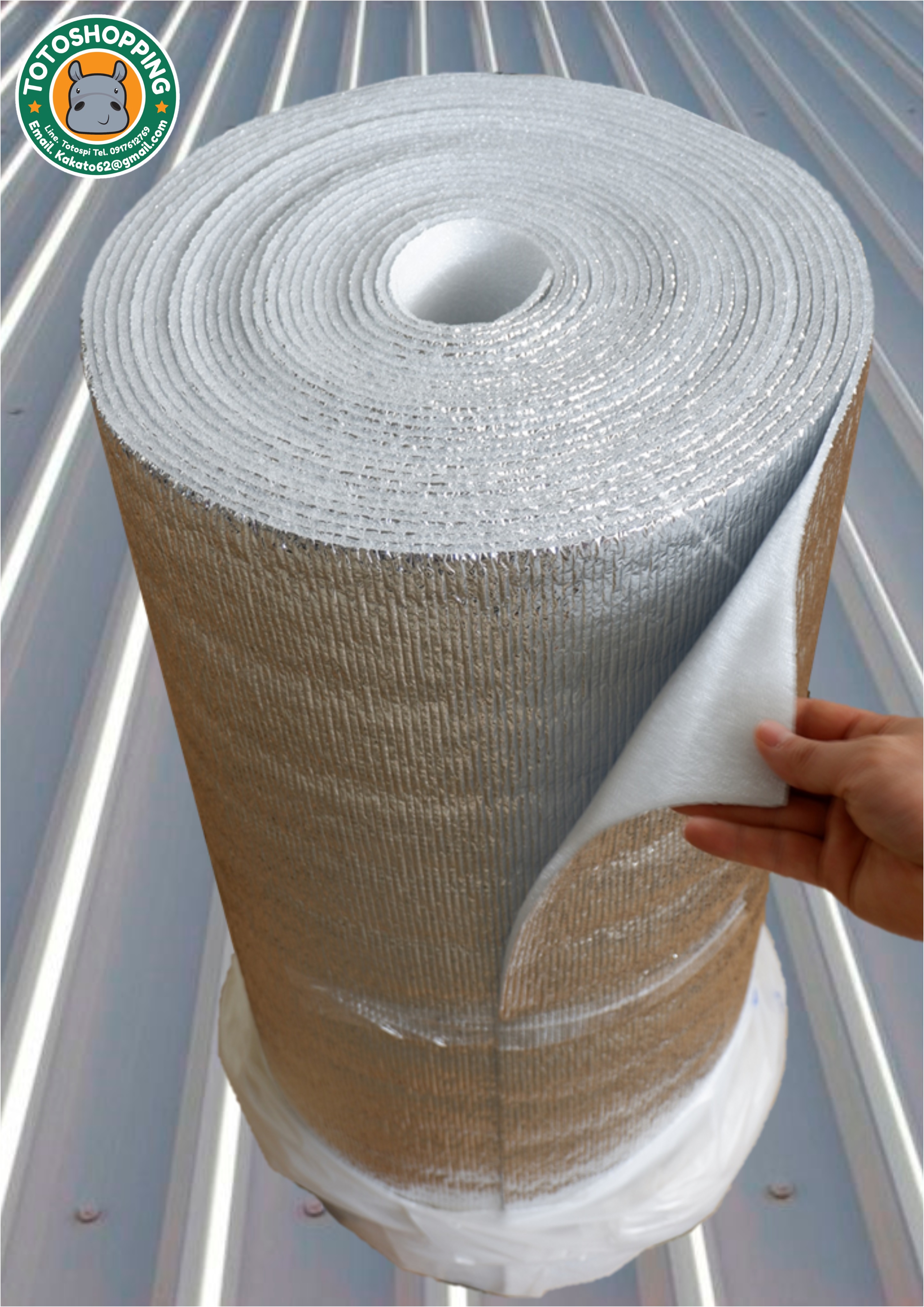 ฉนวนpeเคลือบฟอยล์ 5mm กว้าง90cm เลือกความยาวได้ 1 40m Insulation Epe Foam Roll 5mm 90cm 1 40m 2805