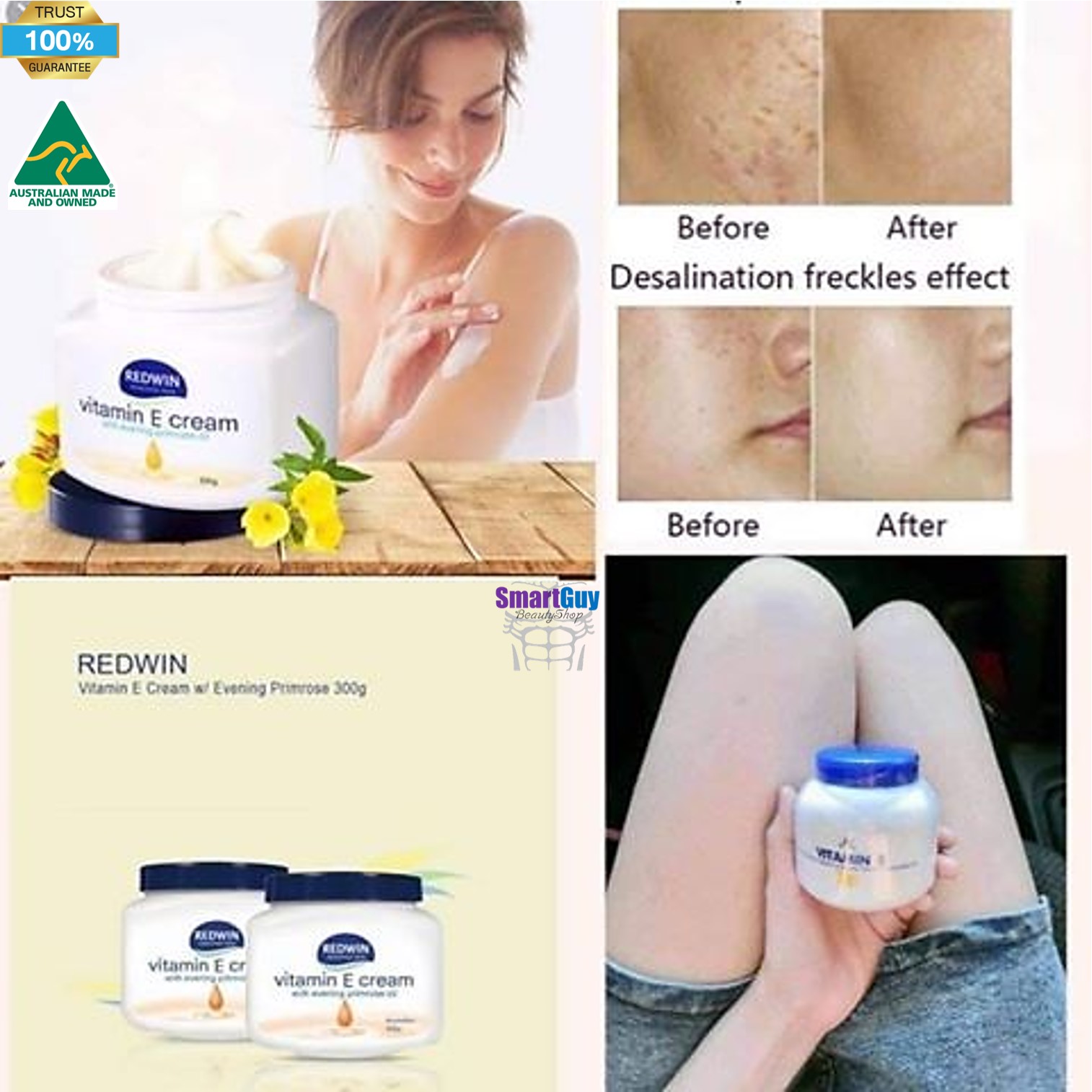 REDWIN Vitamin E Cream With Evening Primrose Oil 300g ครีมบำรุงผิวหน้า ...