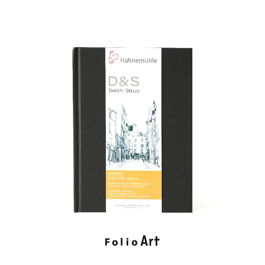 FOLIO ART : สมุดวาดภาพ Hahnemühle Sketchbook D&S a5  portrait ขนาด A5 กระดาษ 140 แกรม มี 124 แผ่น