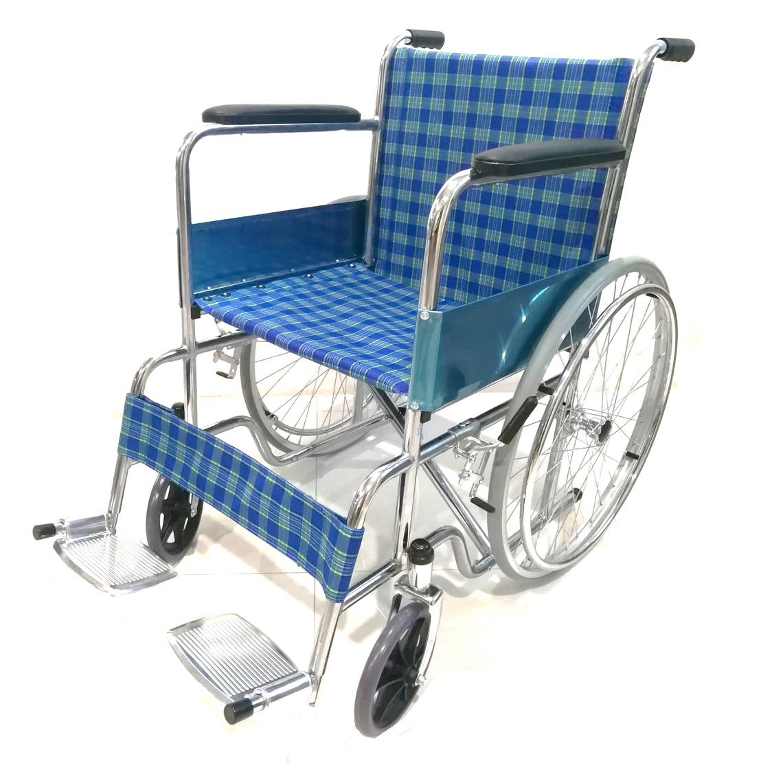 a*bloom Wheelchair รถเข็นผู้ป่วย เหล็กชุบ พับได้ รุ่นมาตรฐาน