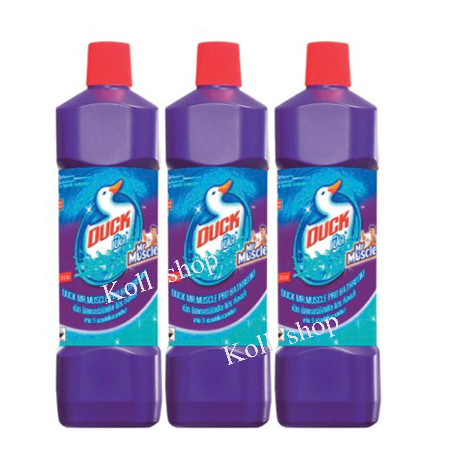 Duck เป็ดโปร น้ำยาล้างห้องน้ำ สีม่วง ขนาด 900 มล. (แพ็ค3 ขวด)