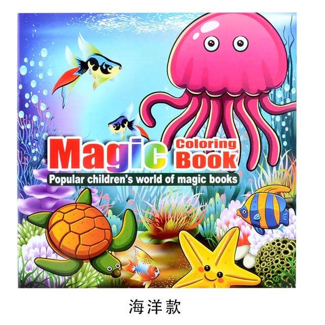 22pages Cute Ocean Style Secret Garden Painting Drawing Kill Time Book Will Moving Diy Children's Puzzle Magic Coloring Book -HE DAO