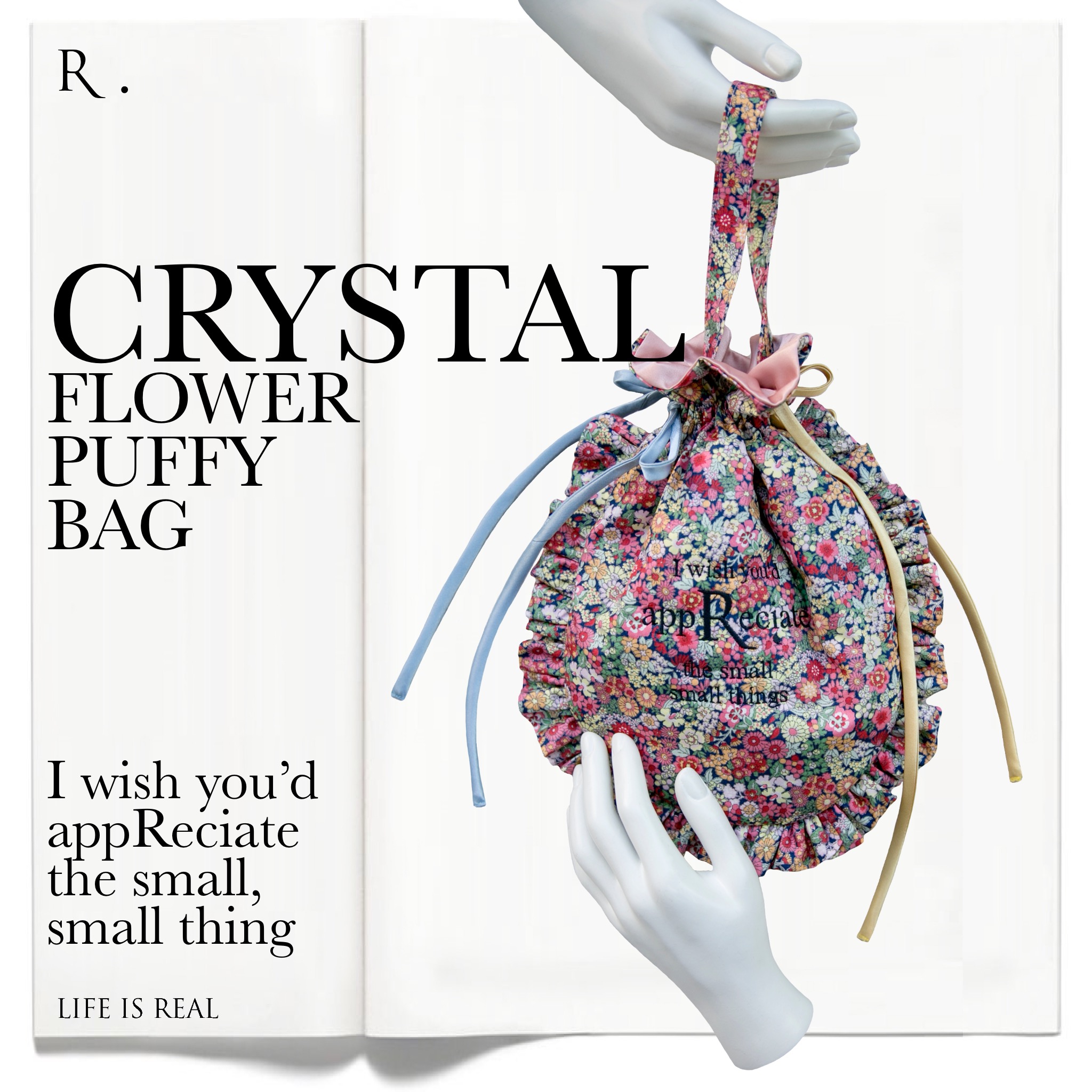 Rotsaniyom ‘CRYSTAL’ Flower Puffy Bag