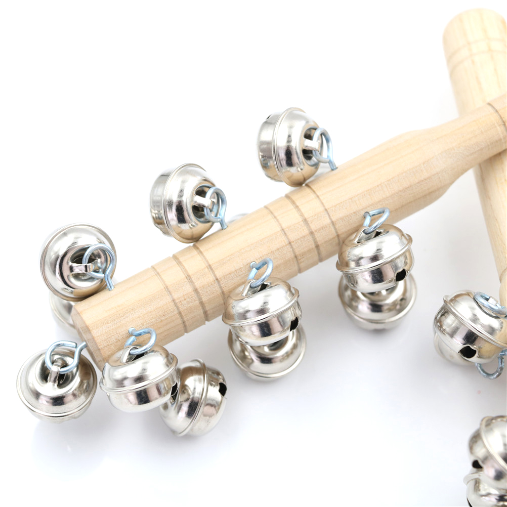 Kid Handle Wooden Activity Bell Rattle Baby Toy Musical Instrument Baby ...