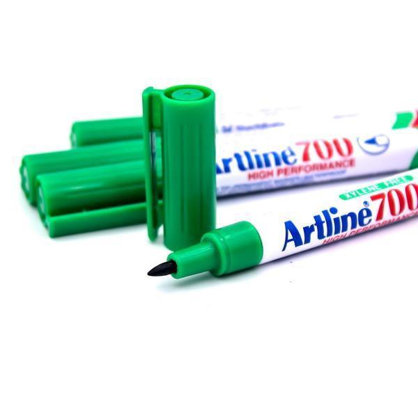 Electro48 Artline ปากกามาร์คเกอร์ อาร์ทไลน์  หัวกลม 0.7 มม. ชุด 4 ด้าม  (สีเขียว) เขียนได้ทุกพื้นผิว กันน้ำ