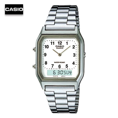 Casio นาฬิกาข้อมือ Active Dial Silver Tone รุ่น AQ-230A-7BMQ