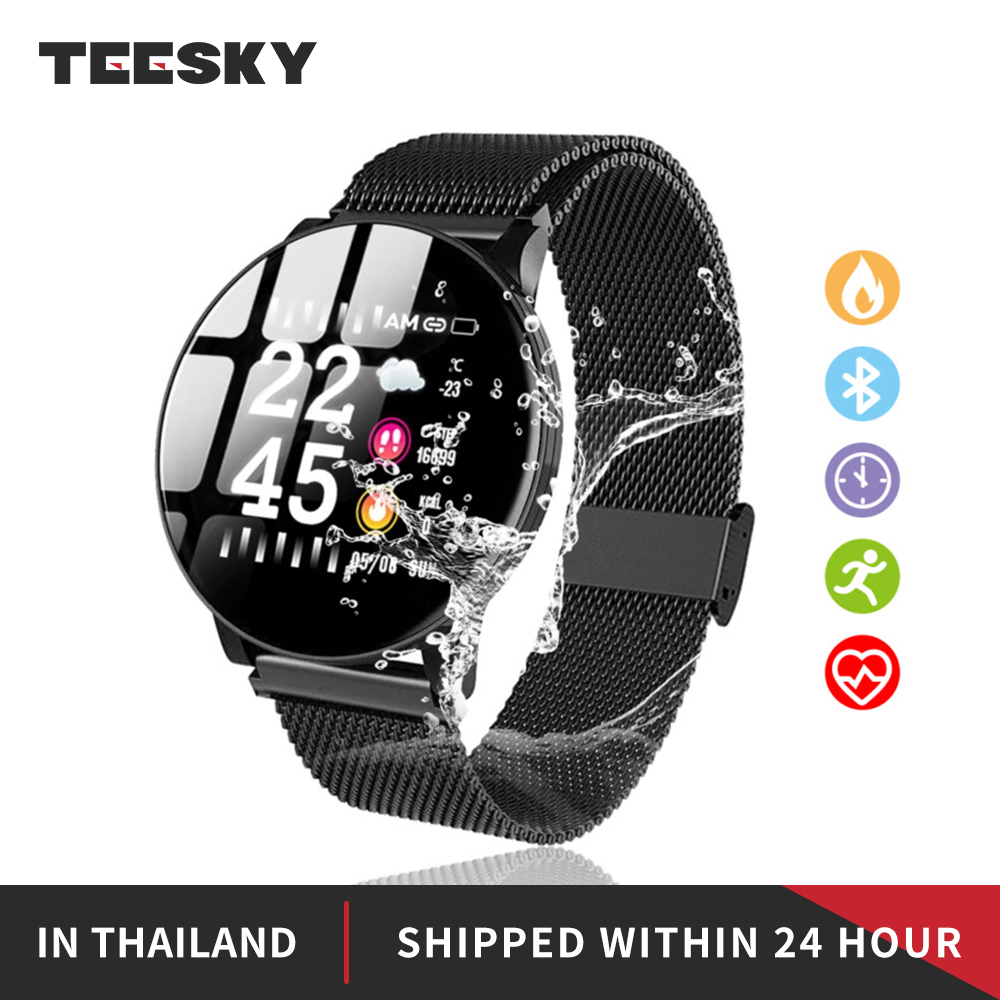 【?สินค้าลดราคา】Teesky ใหม่ Smart Watch E3 หน้าจอสัมผัส IP67 smartwatch Smart Wear สำหรับ iPhone Xiaomi Huawei Android/iOS โทรศัพท์