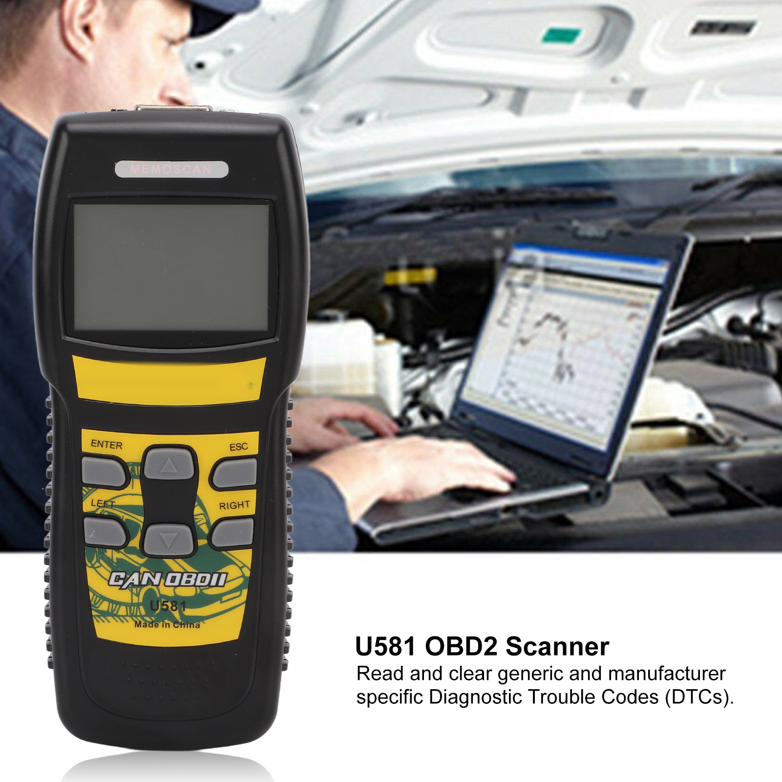 U581 OBD2 เครื่องอ่านรหัสรถยนต์ Auto Diagnostic Scan Tool มัลติฟังก ...