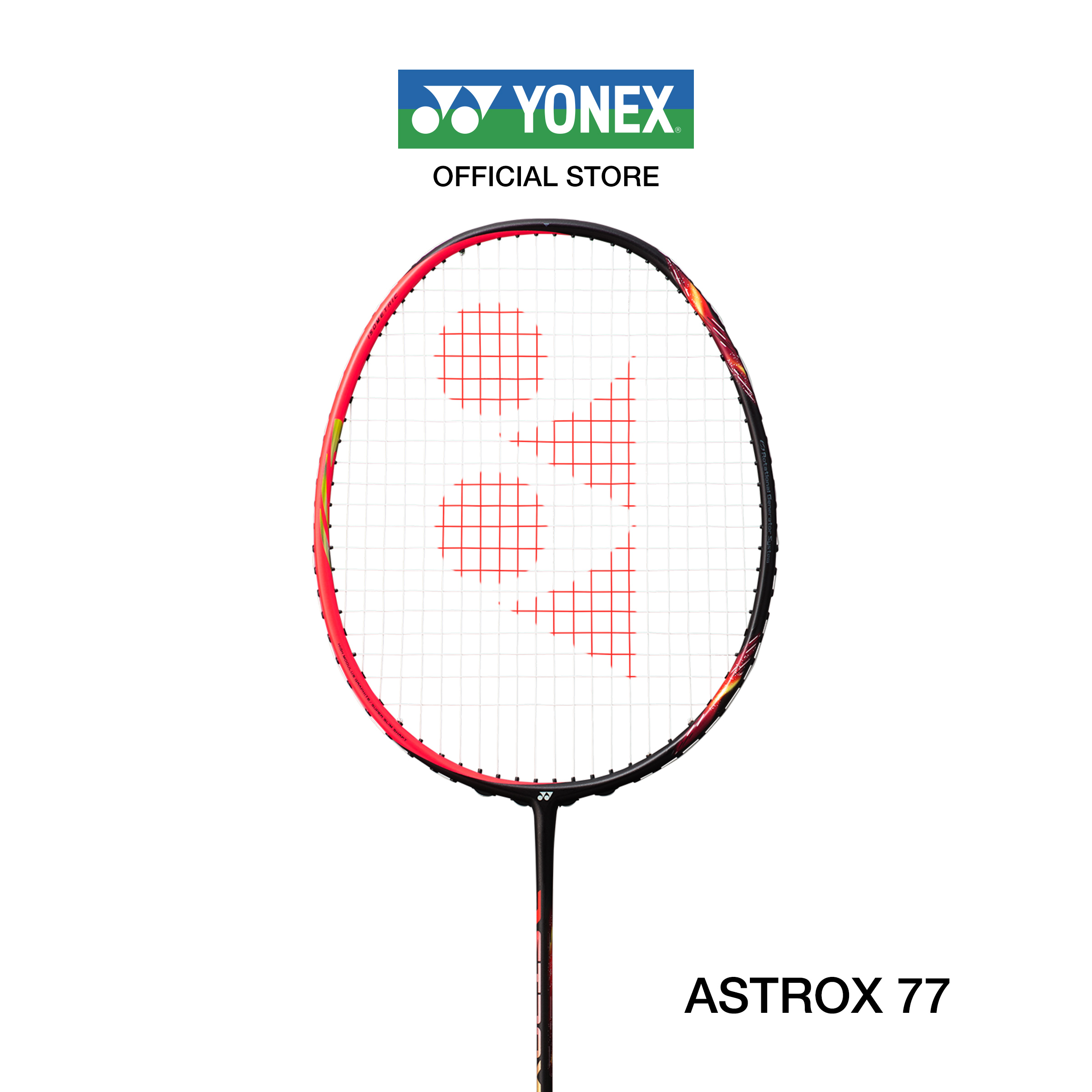 ไม้แบดมินตัน YONEX รุ่น ASTROX 77 ไม้หัวหนัก ก้านกลาง ผลิตญี่ปุ่น ไม้ที่จะช่วยให้พลังในบุกอย่างต่อเนื่องรุนแรง (ไม้เปล่าไม่มีเอ็นแถม)