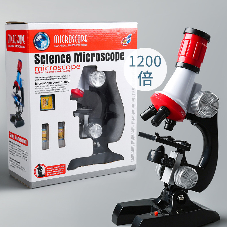 กล้องจุลทรรศน์สำหรับเด็กสายวิทย์ สเต็ม Microscope educational series with LED 100X 400X and 1200X เหมาะกับเด็กปฐมวัยขึ้นไป