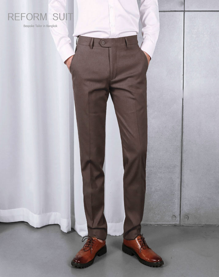 กางเกงขายาว สแลคใส่ทำงาน สีน้ำตาล (Brown Pant)