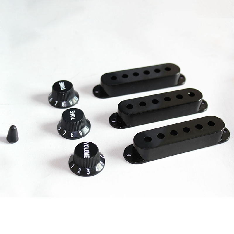 [QAS STORE] 3Pcs Durable Guitar Pickup Cover Volume Tone Knobs Switch Tip Parts Set