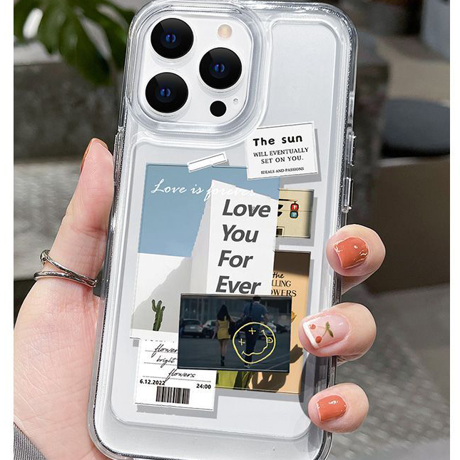 For IPhone 14 Pro Max IPhone Case Thickened TPU Soft Case Clear Case Shockproof Simple Style Compatible with For IPhone 13 Pro Max 11