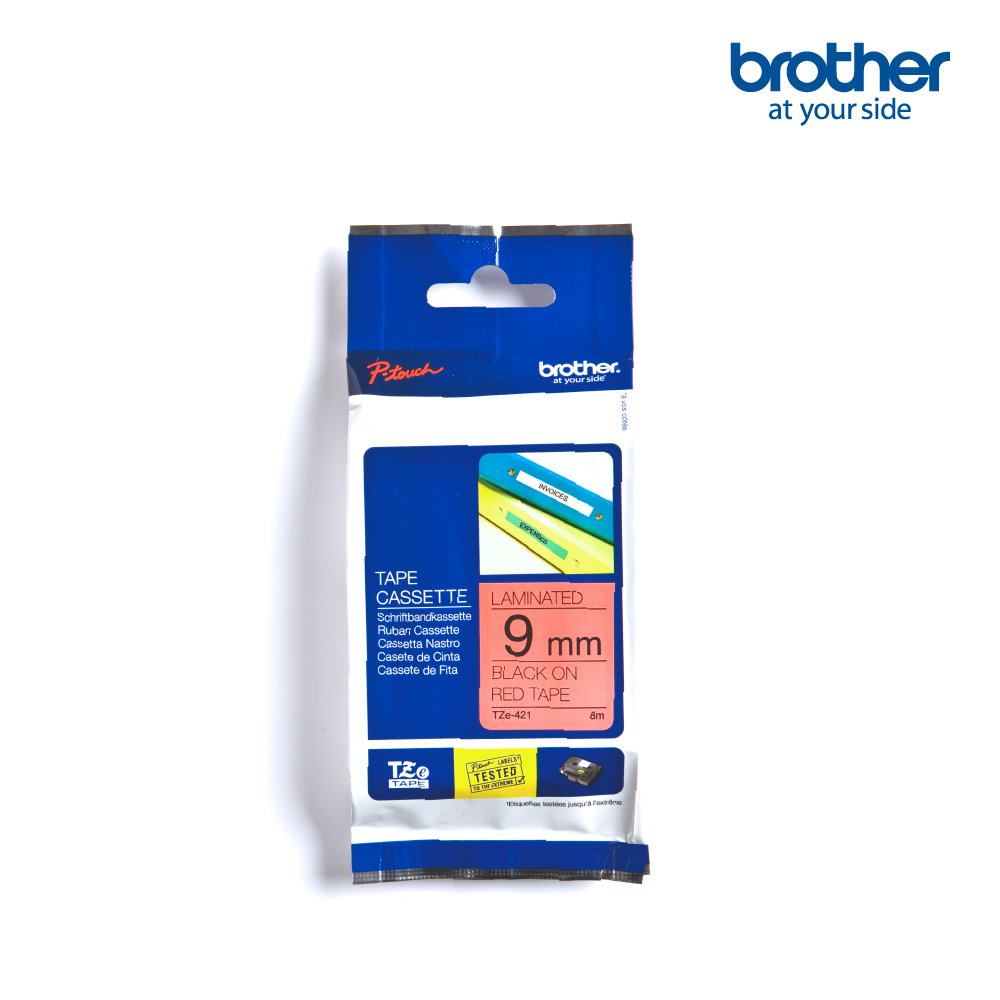 BROTHER  Label Tape TZE 9 mm  เทปพิมพ์อักษร ขนาด 9 มม. แบบเคลือบพลาสติก