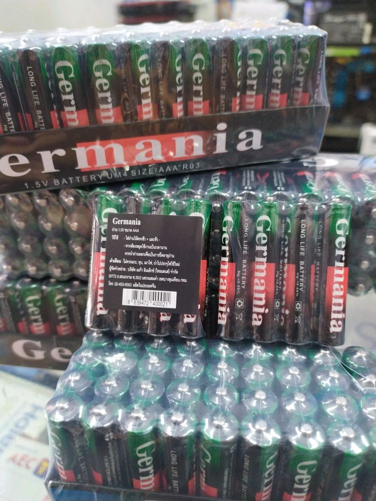 Germania Battery Size AA R6 UM3 1.5V ถ่าน AA เจอมาเนียร์ กำลังไฟ 1.5V ...