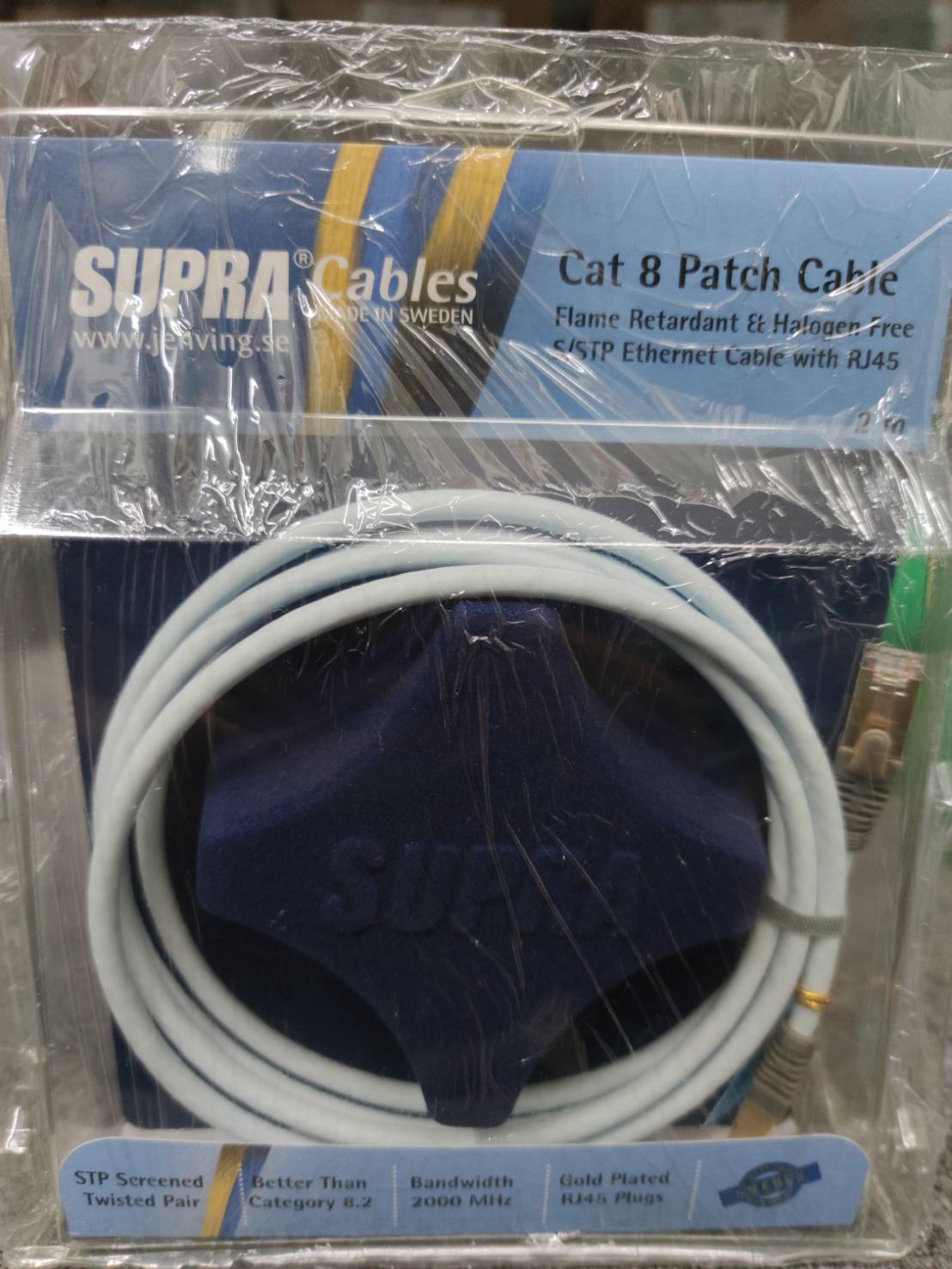 Supra CAT 8 STP PATCH FRHF BLUE - CLAVE AUDIO