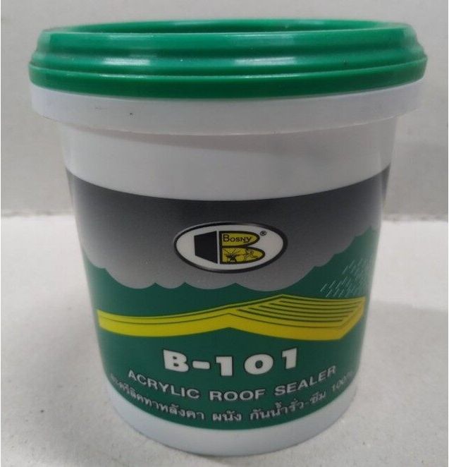 กาวอะครีลิคทาหลังคา Bosny Acrylic roof sealer B101 0.5 กก. รูฟ ซิลเลอร์