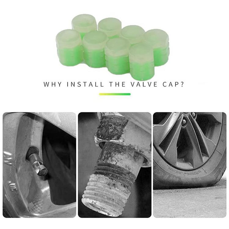 Tire Valve Stem Caps Universal Tire Wheel Valve Caps Luminous Tire