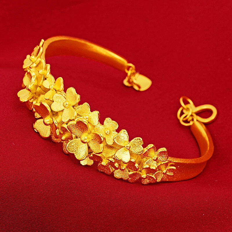 AVAVสร้อยข้อมือผู้หญิง ชุบทอง24K ทองเหลืองชุบทอง สร้อยข้อมือ แหวน สร้อยคอ ต่างหู D0032