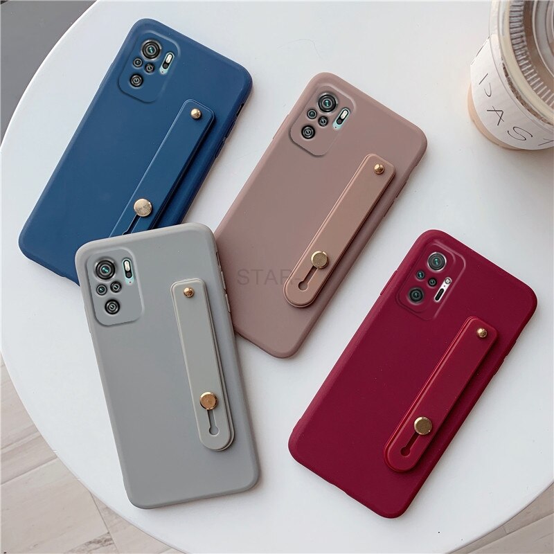 Wrist Strap Phone Holder Silicone Case for Xiaomi Redmi Note 10 Pro Max ...