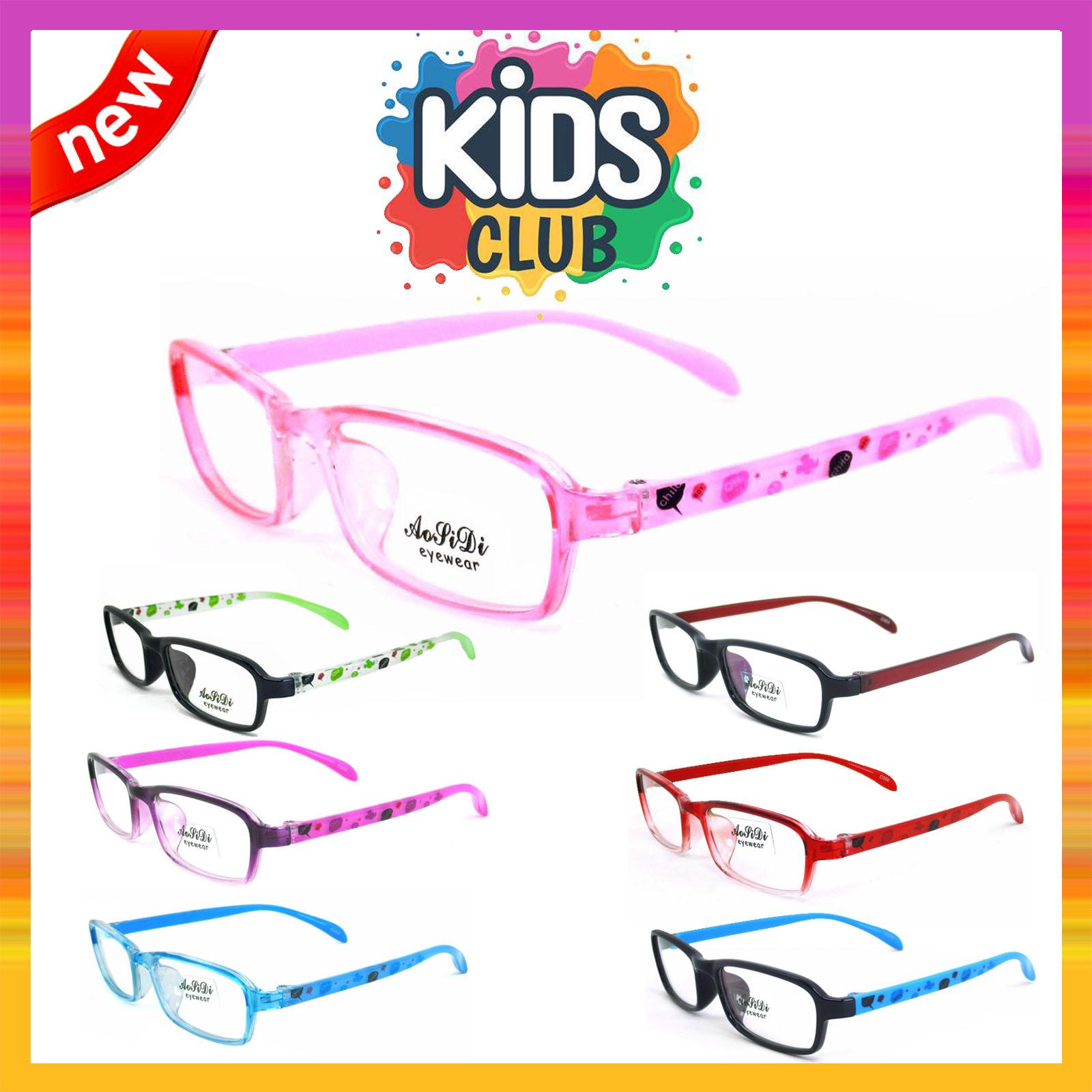 แว่นตาเกาหลีเด็ก Fashion Korea Children แว่นตาเด็ก รุ่น 1613 กรอบแว่นตาเด็ก Rectangle ทรงสี่เหลี่ยมผืนผ้า Eyeglass baby frame ( สำหรับตัดเลนส์ ) วัสดุ PC เบา ขาข้อต่อ Kid leg joints Plastic Grade A material Eyewear Top Glasses