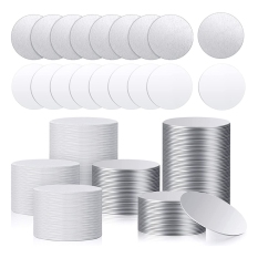 Sublimation Blank Aluminum Stickers Set Round Blank Bezel Pendant Tray Aluminum Sheet, Sublimation Blank Discs