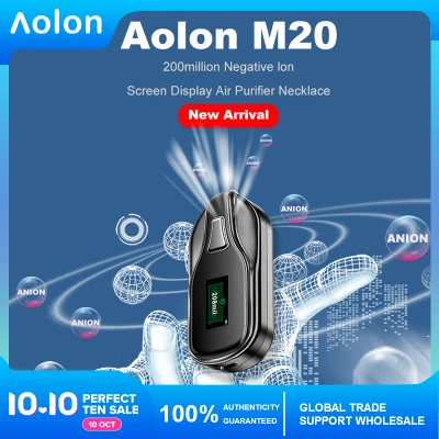 Aolon M20 air purifier 200million Negative Ion Screen Display Air Purifier ionizer Necklace Mini Personal Low Noise Air Freshener